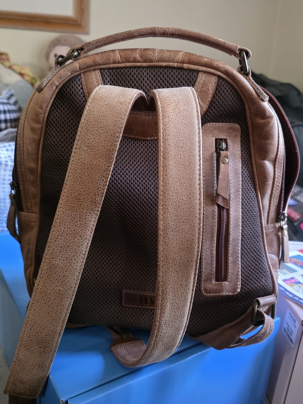 Myra Bag Pink Southwestern Patterned Leather-Trim Backpack - Picture 4 of 7